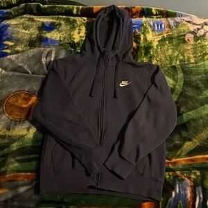 Navy Blue Nike Zip Up Sweater